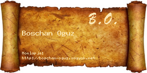Boschan Oguz névjegykártya